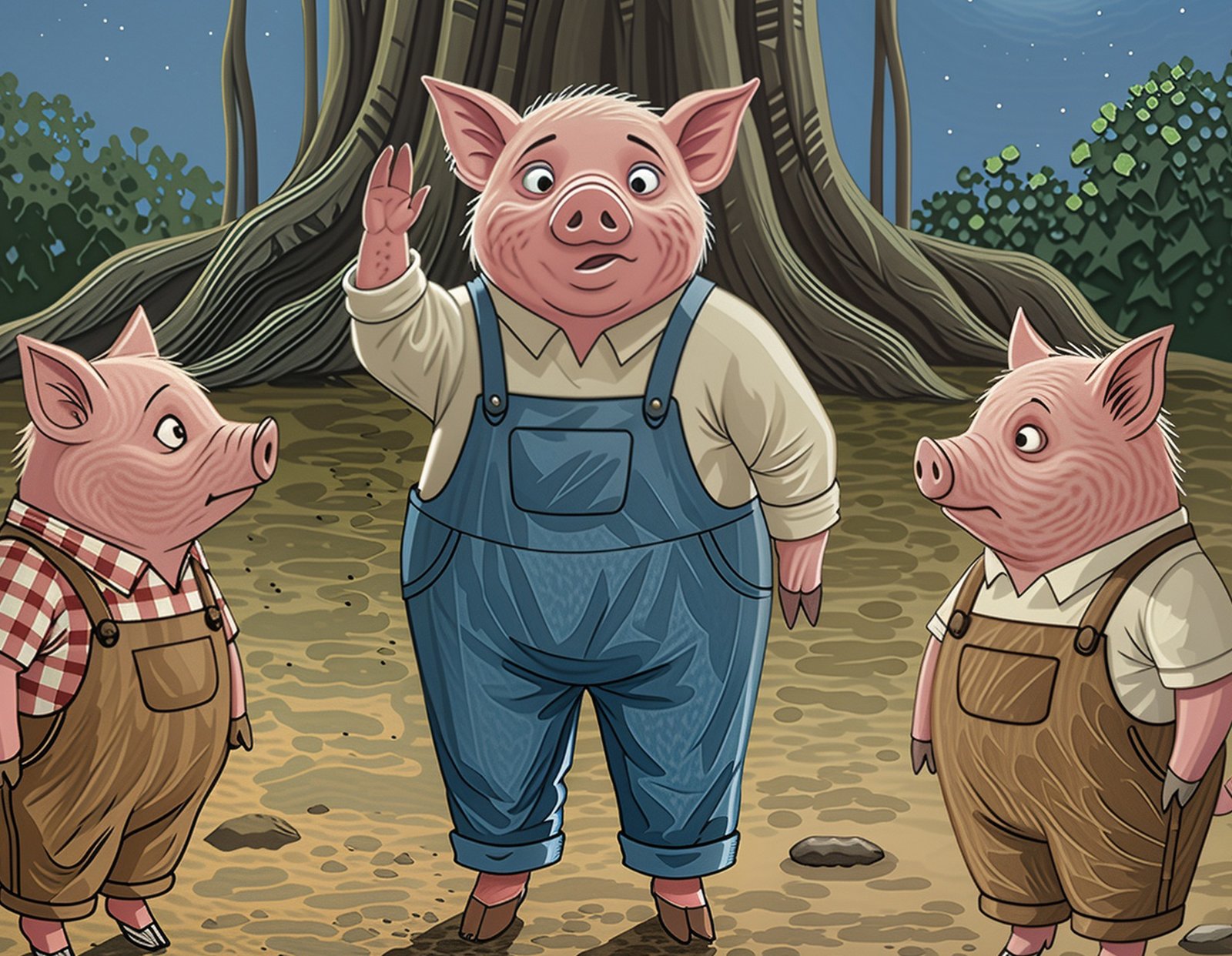 The Three Pigs and the Strong House