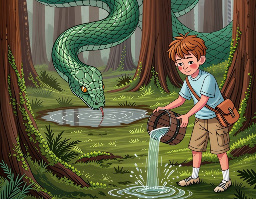 Tommy and the Thirsty Giant Snake