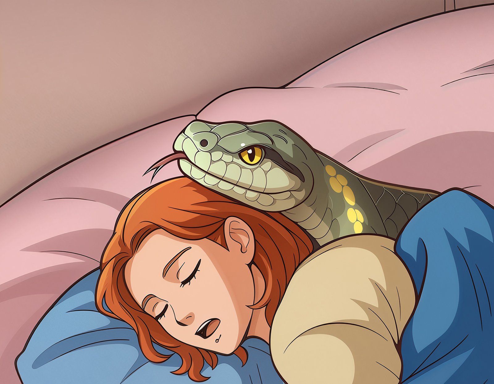 This Woman Slept with Her Pet Python Every Night